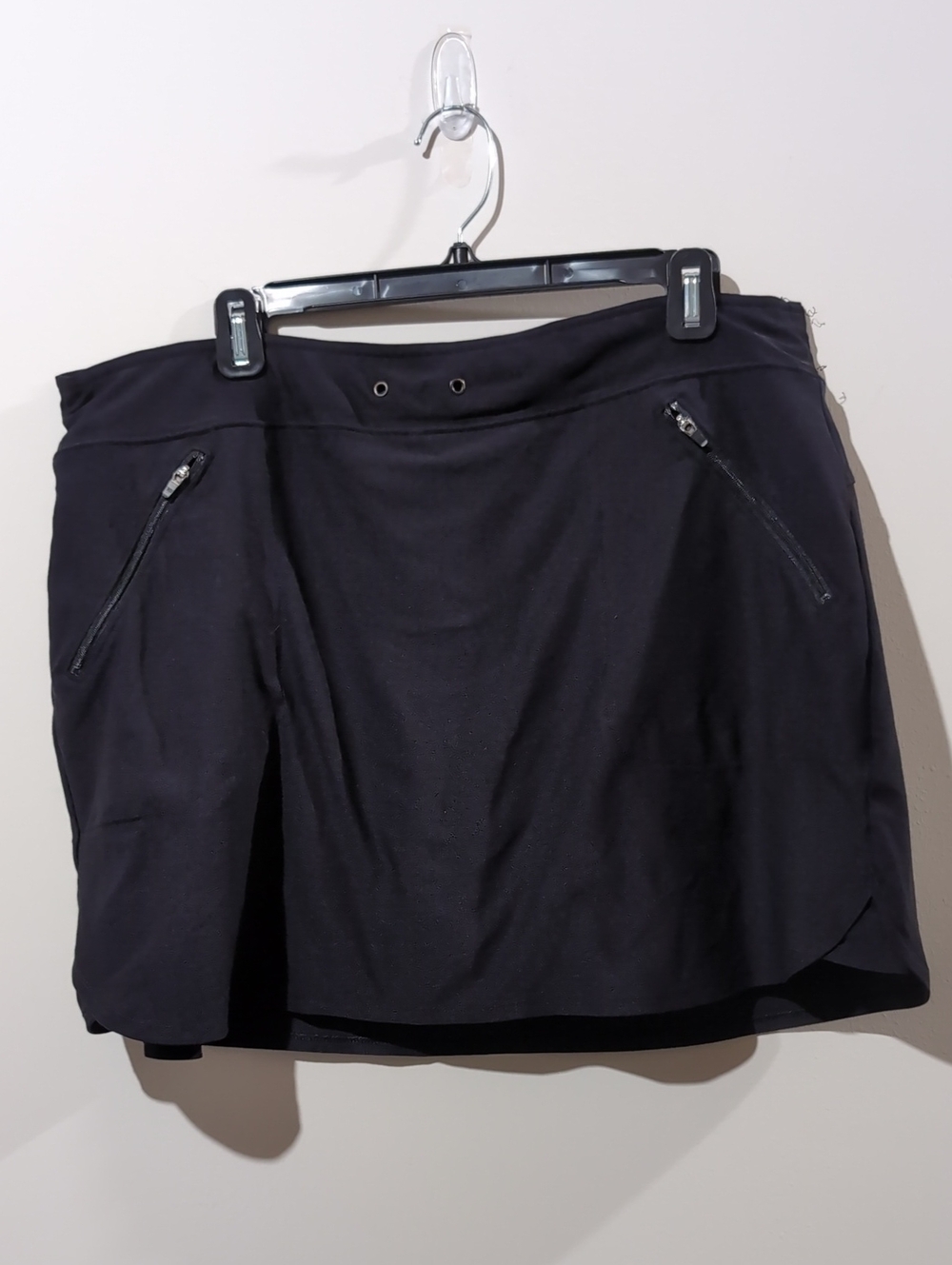 Tek Gear Dry Tek Black Activewear Skort with Zip Pockets